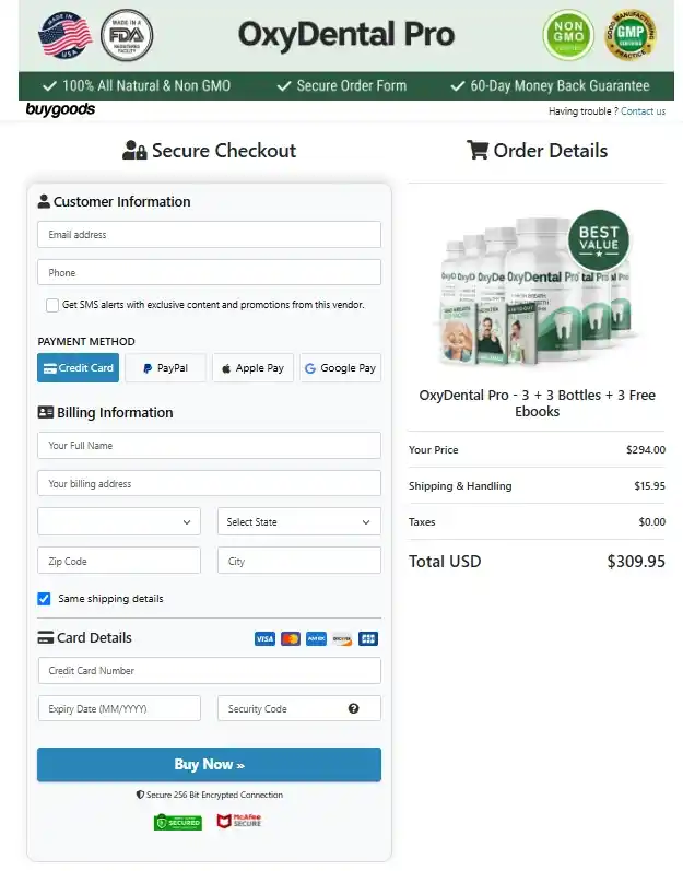 OxyDental OxyDental Order Page
